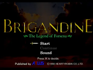 Brigandine - The Legend of Forsena (US) screen shot title